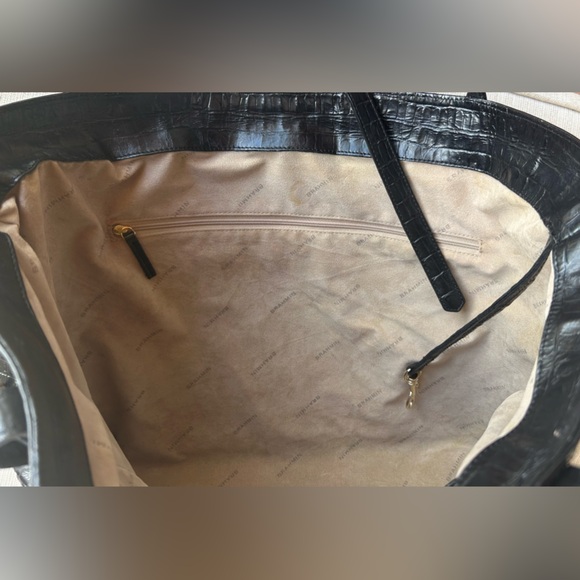 Brahmin Black Crocodile-Embossed All Day Tote - Picture 9 of 10